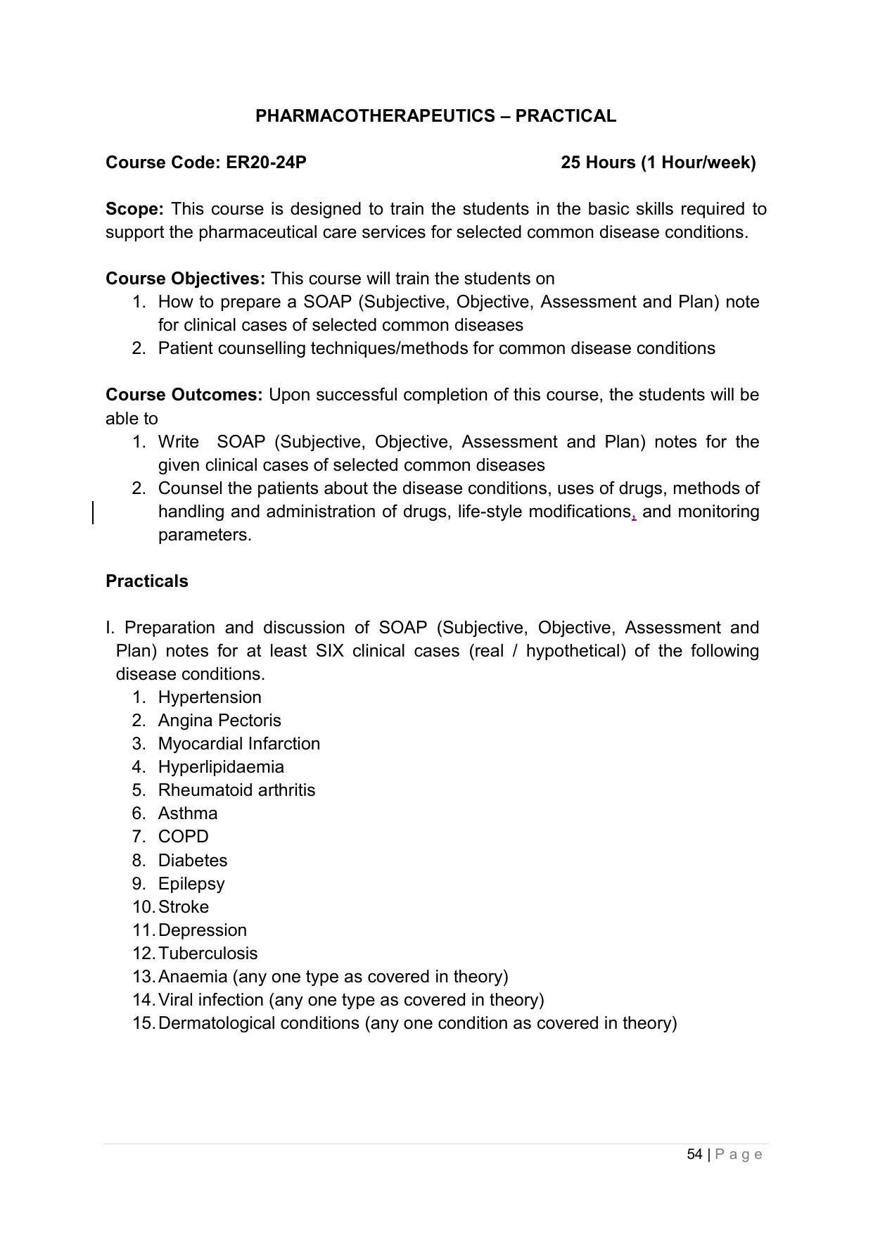 SYLLABUS FOR ANNUAL SYSTEM EFFECTIVE FROM (2021-2022) - PHARMACY - Page 58