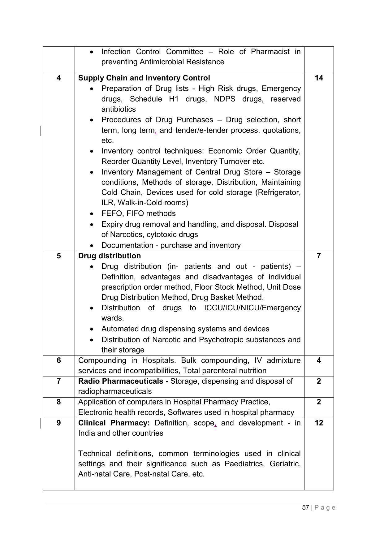 SYLLABUS FOR ANNUAL SYSTEM EFFECTIVE FROM (2021-2022) - PHARMACY - Page 61