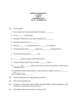 CBSE Worksheets for Class 6 General Science Assignment 5