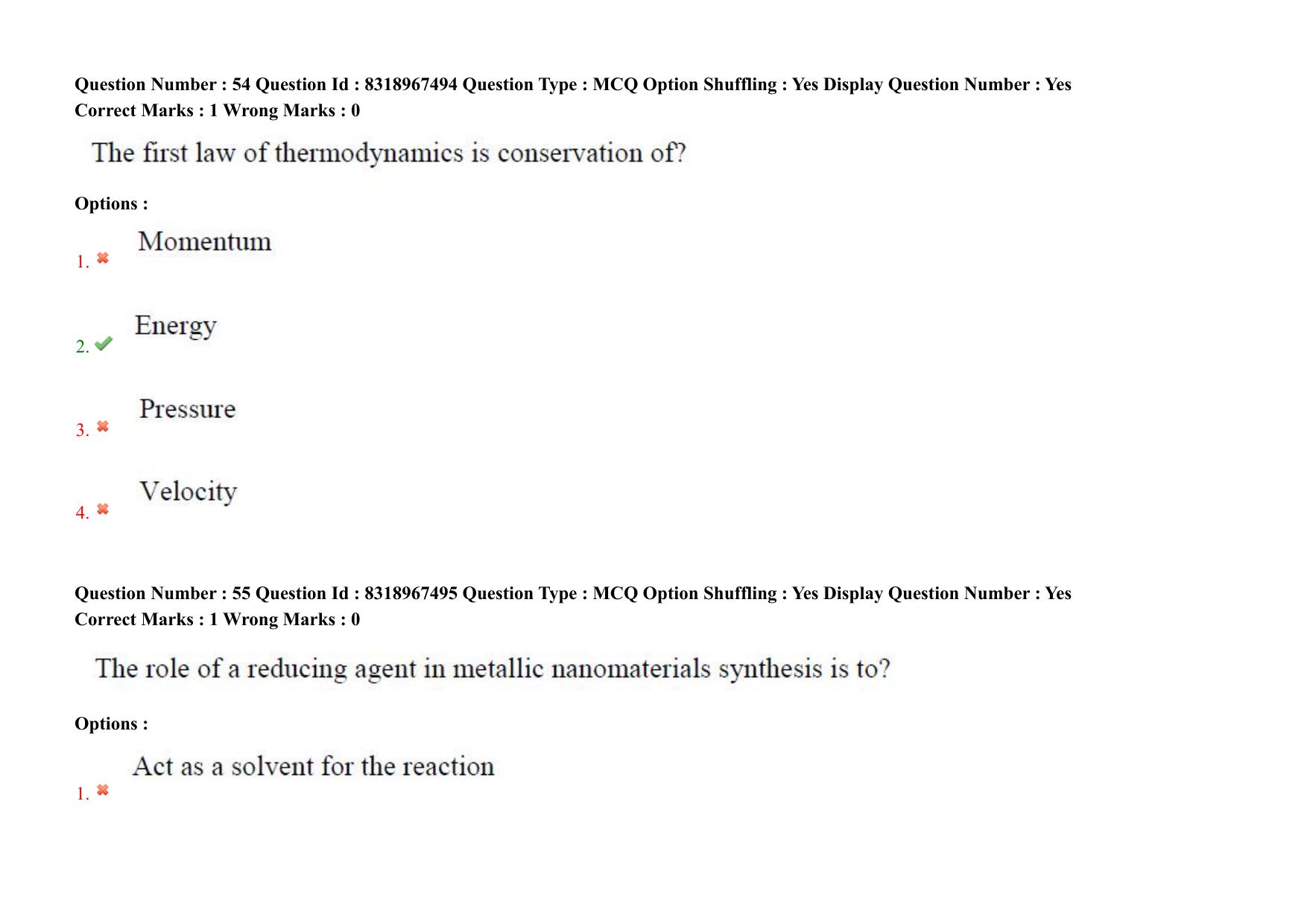 AP PGCET 2025 Nano Technology Paper with Answer Key - Page 40