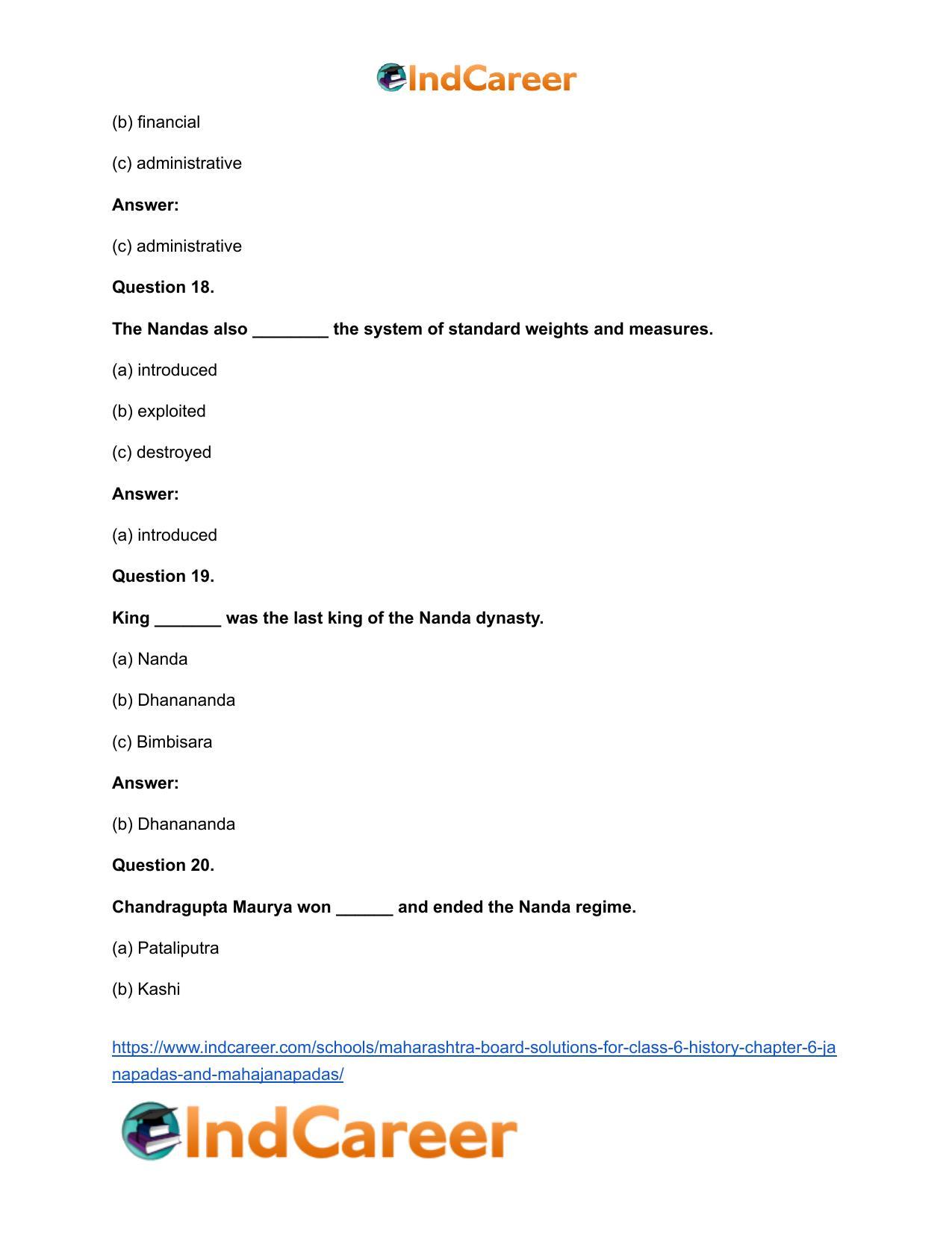 Maharashtra Board Solutions for Class 6- History: Chapter 6- Janapadas and Mahajanapadas - Page 13