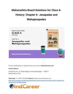 Maharashtra Board Solutions for Class 6- History: Chapter 6- Janapadas and Mahajanapadas