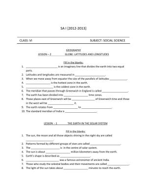 CBSE Worksheets for Class 6 Social Science Geography History Civics Assignment