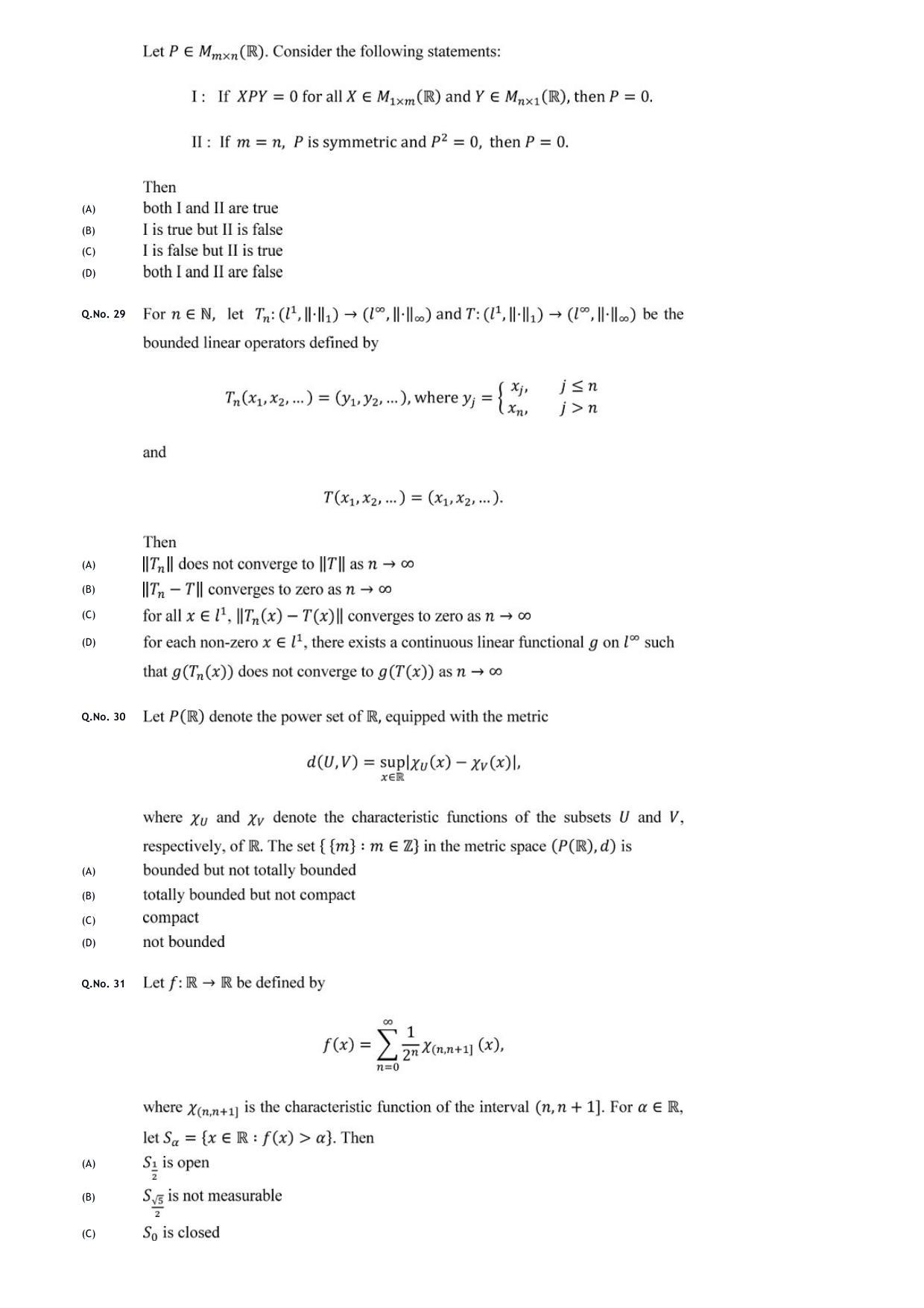 GATE 2020 Mathematics (MA) Question Paper - Page 9