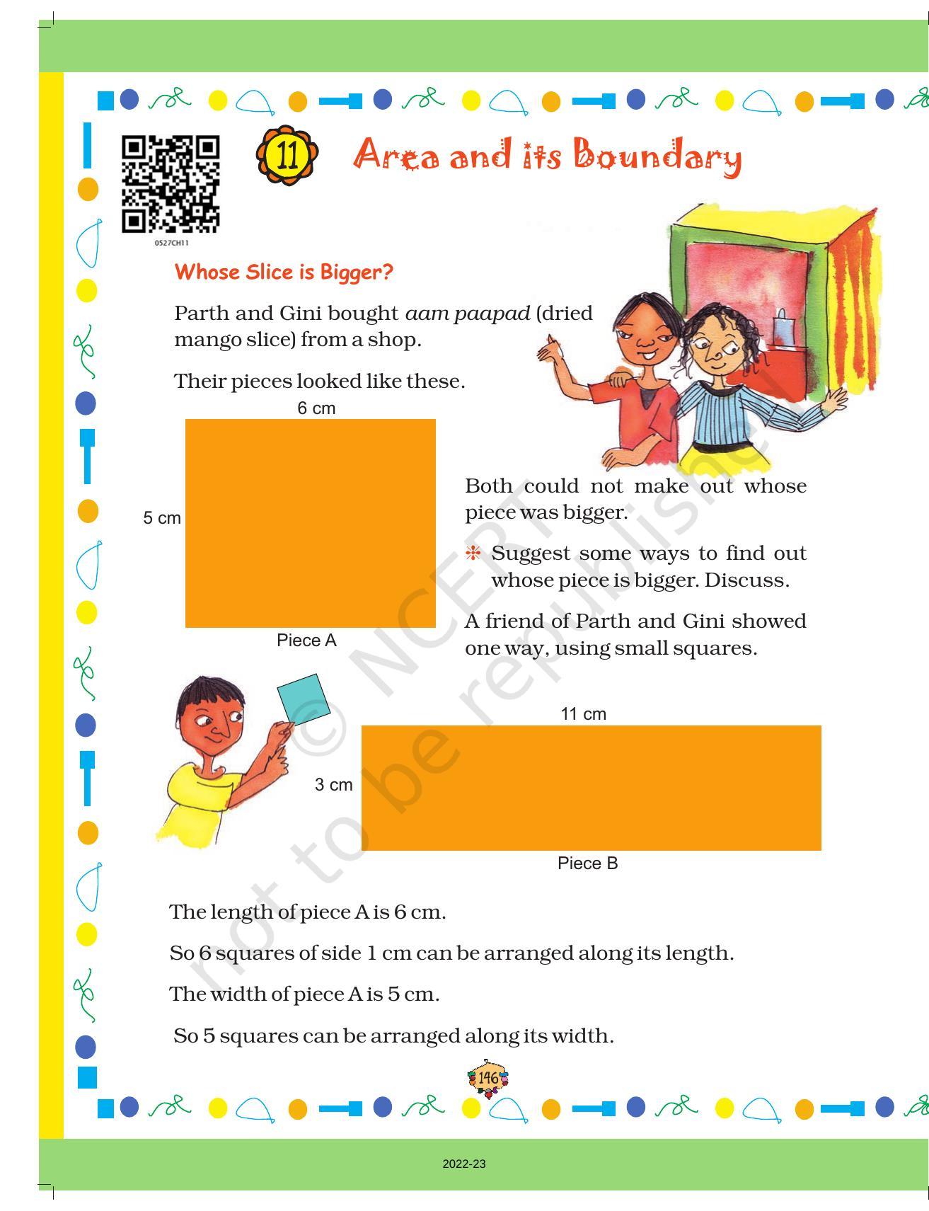 NCERT Book for Class 5 Maths Chapter 11 Area and its Boundary - Page 1