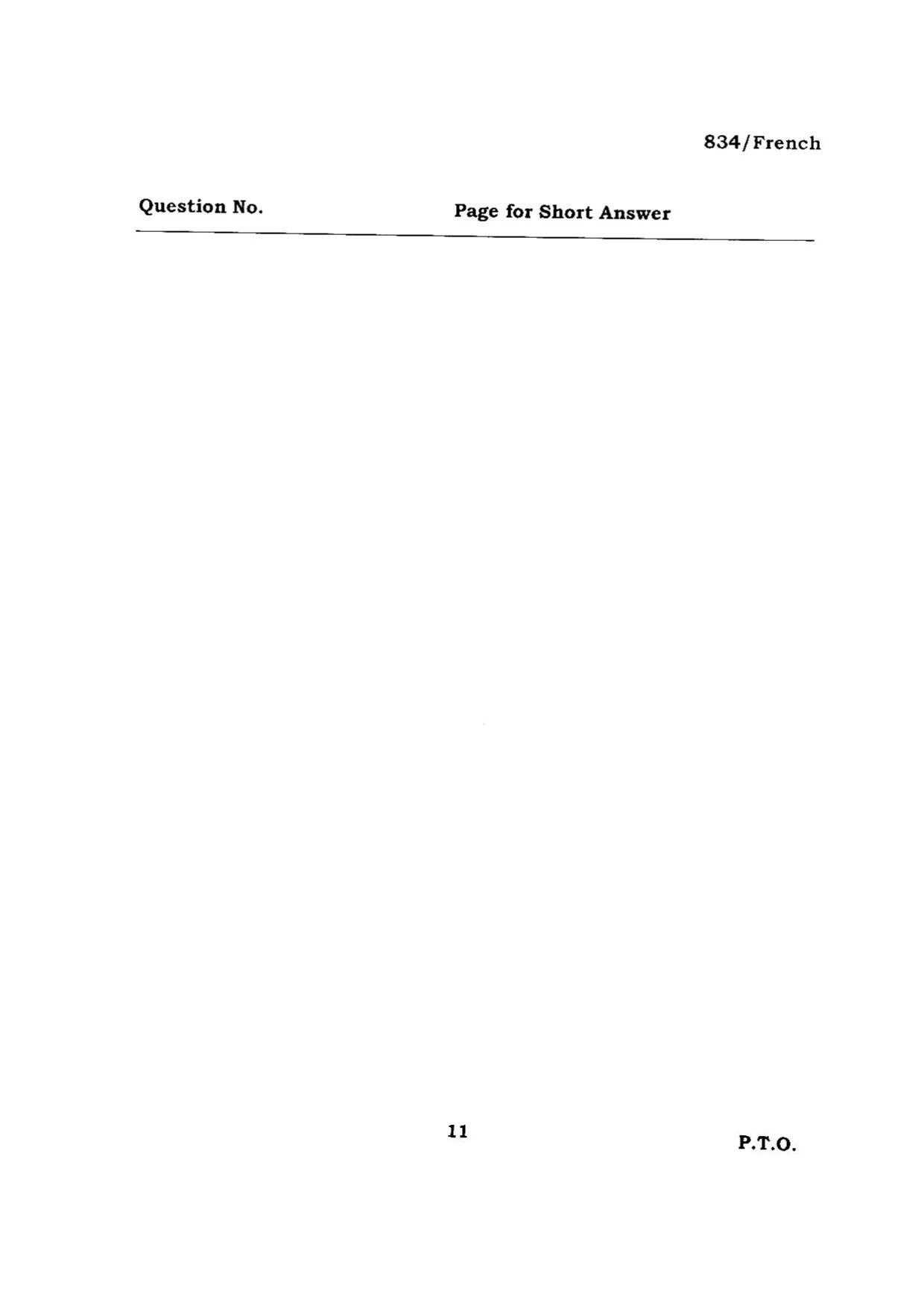 BHU RET FRENCH 2015 Question Paper - Page 11