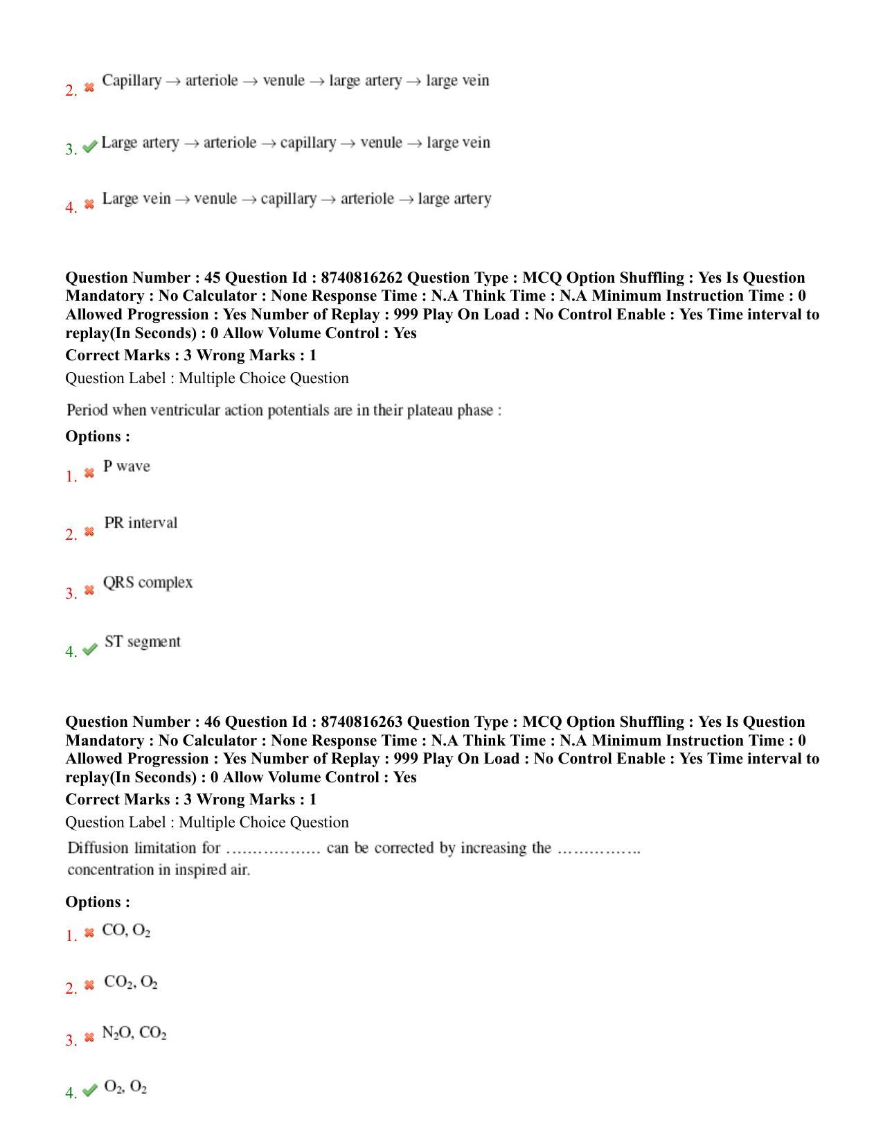 BHU RET Veterinary Physiology 2020 Question Paper - Page 30