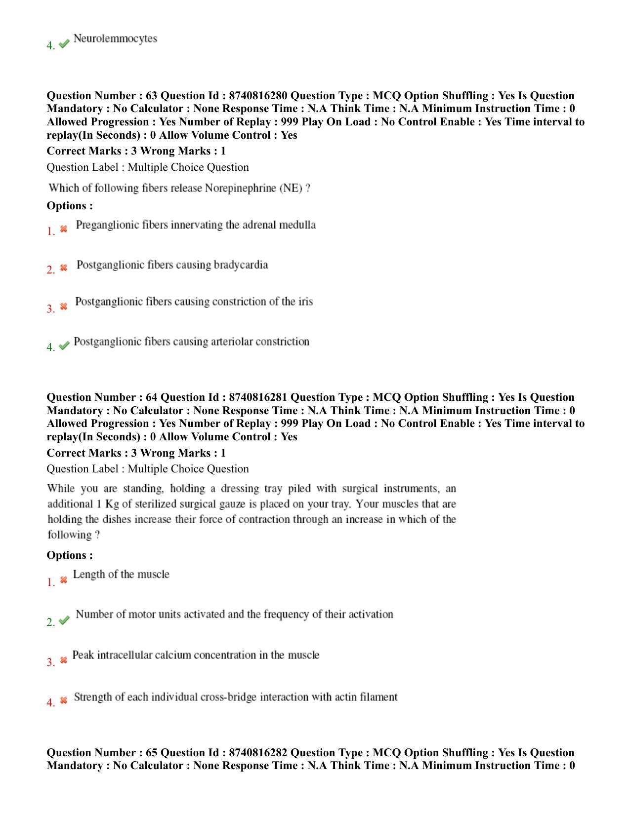 BHU RET Veterinary Physiology 2020 Question Paper - Page 38