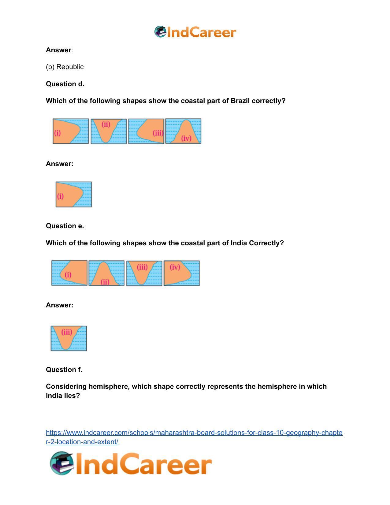 Maharashtra Board Solutions for Class 10- Geography: Chapter 2- Location and Extent - Page 6