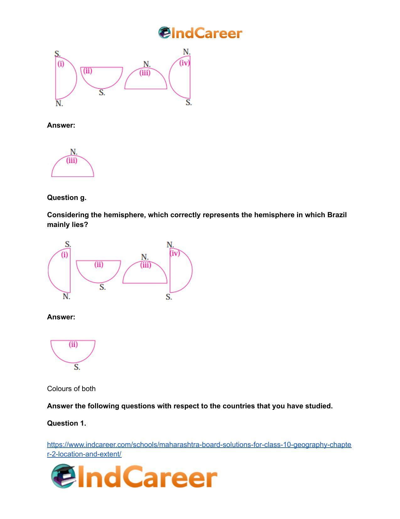 Maharashtra Board Solutions for Class 10- Geography: Chapter 2- Location and Extent - Page 7