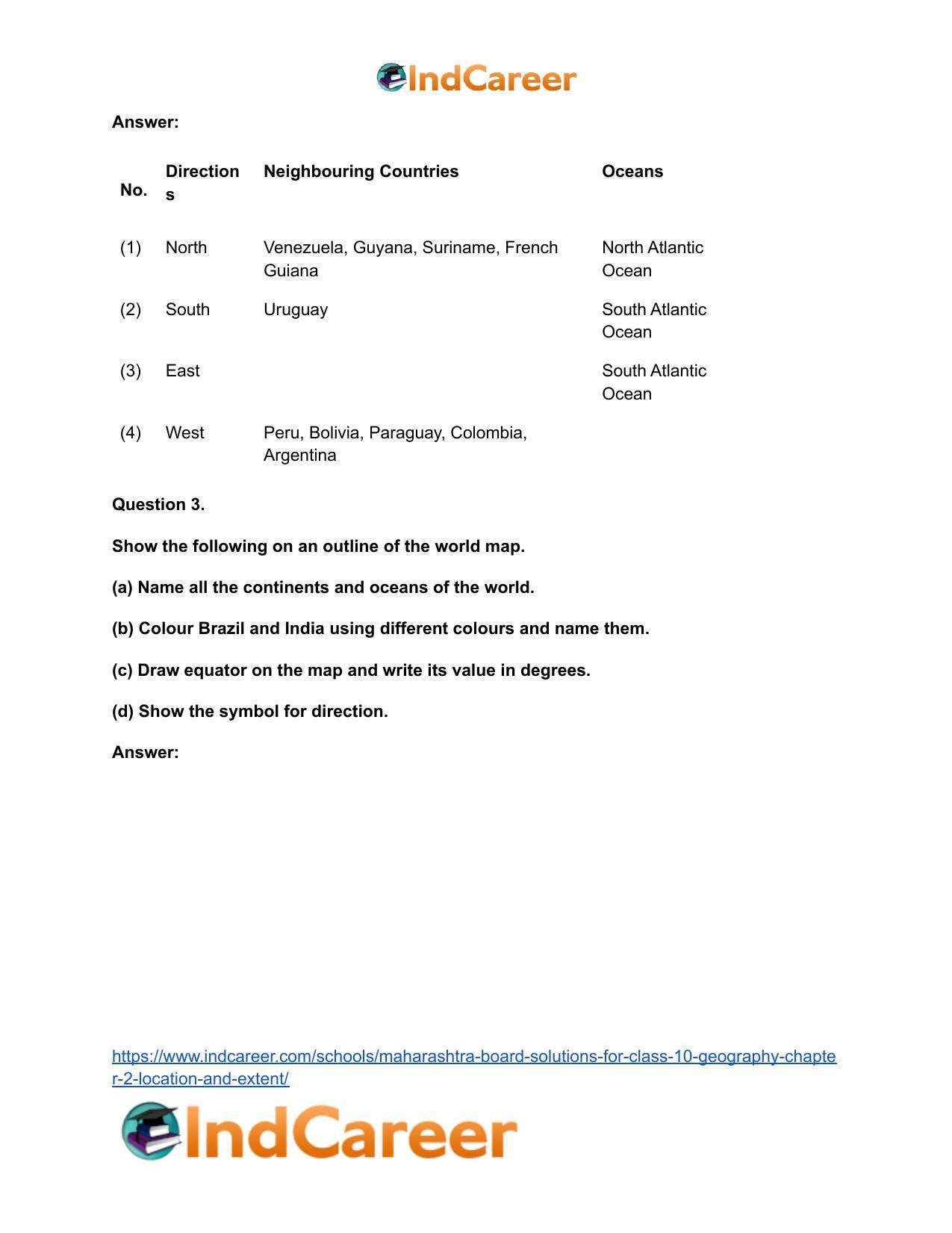 Maharashtra Board Solutions for Class 10- Geography: Chapter 2- Location and Extent - Page 19