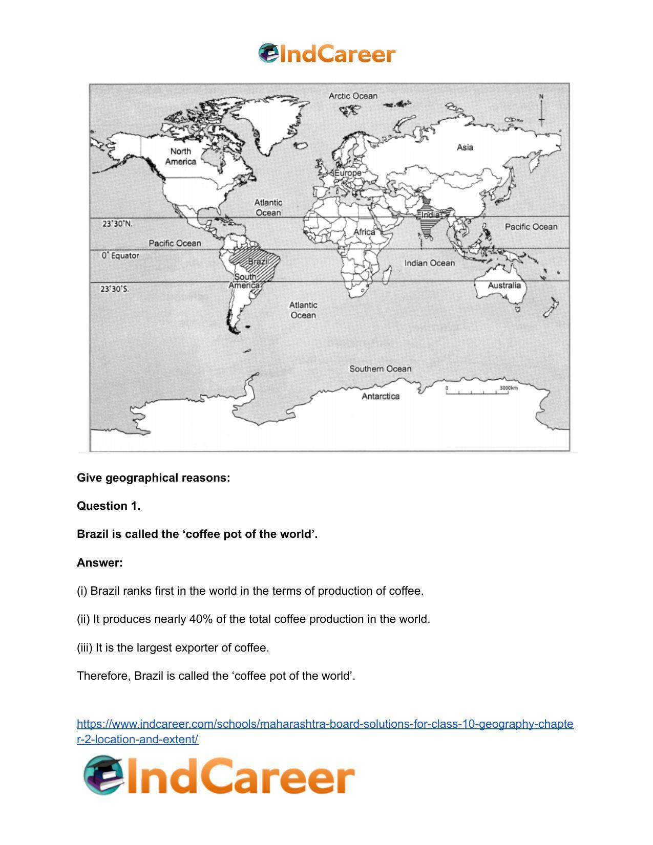 Maharashtra Board Solutions for Class 10- Geography: Chapter 2- Location and Extent - Page 20