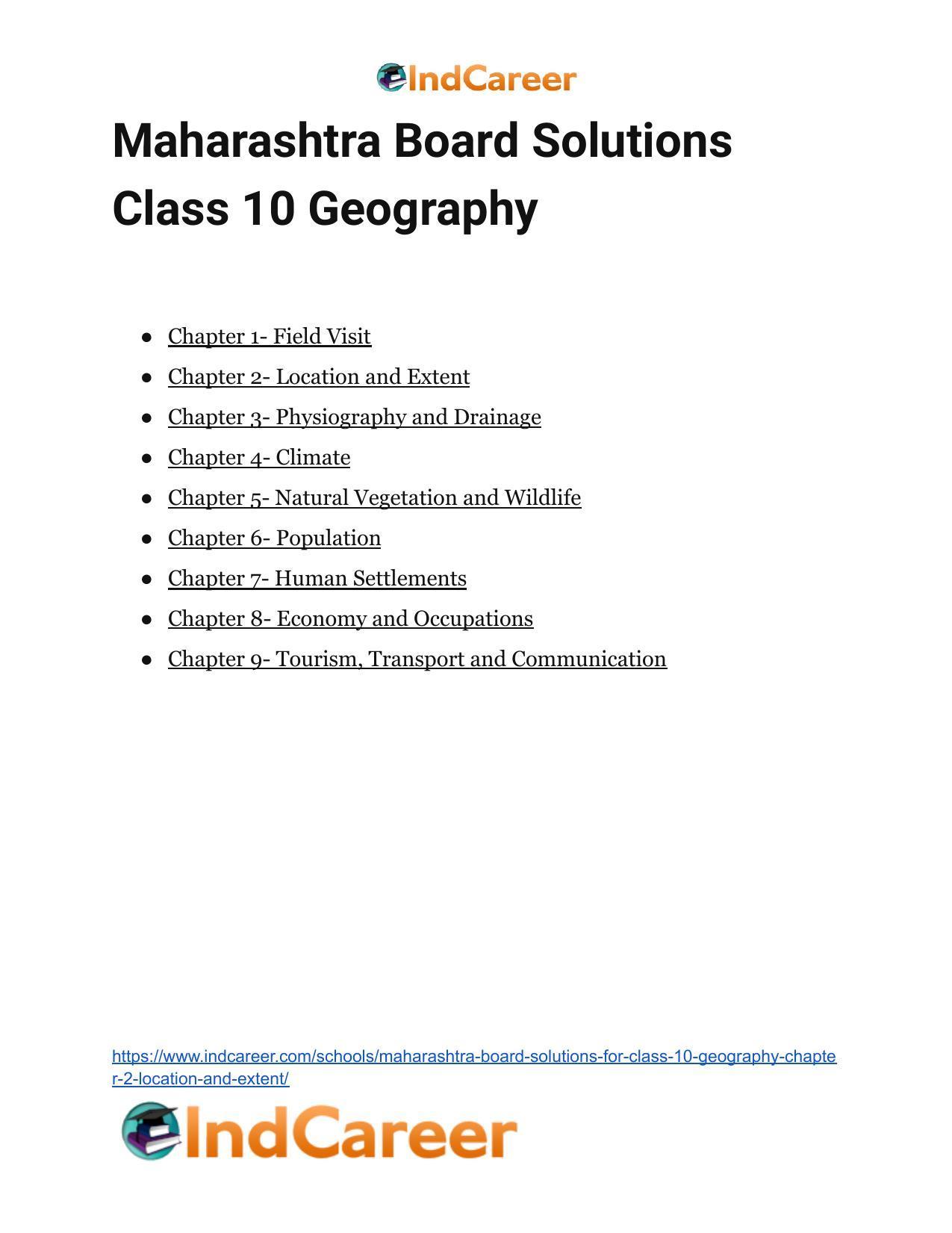 Maharashtra Board Solutions for Class 10- Geography: Chapter 2- Location and Extent - Page 30