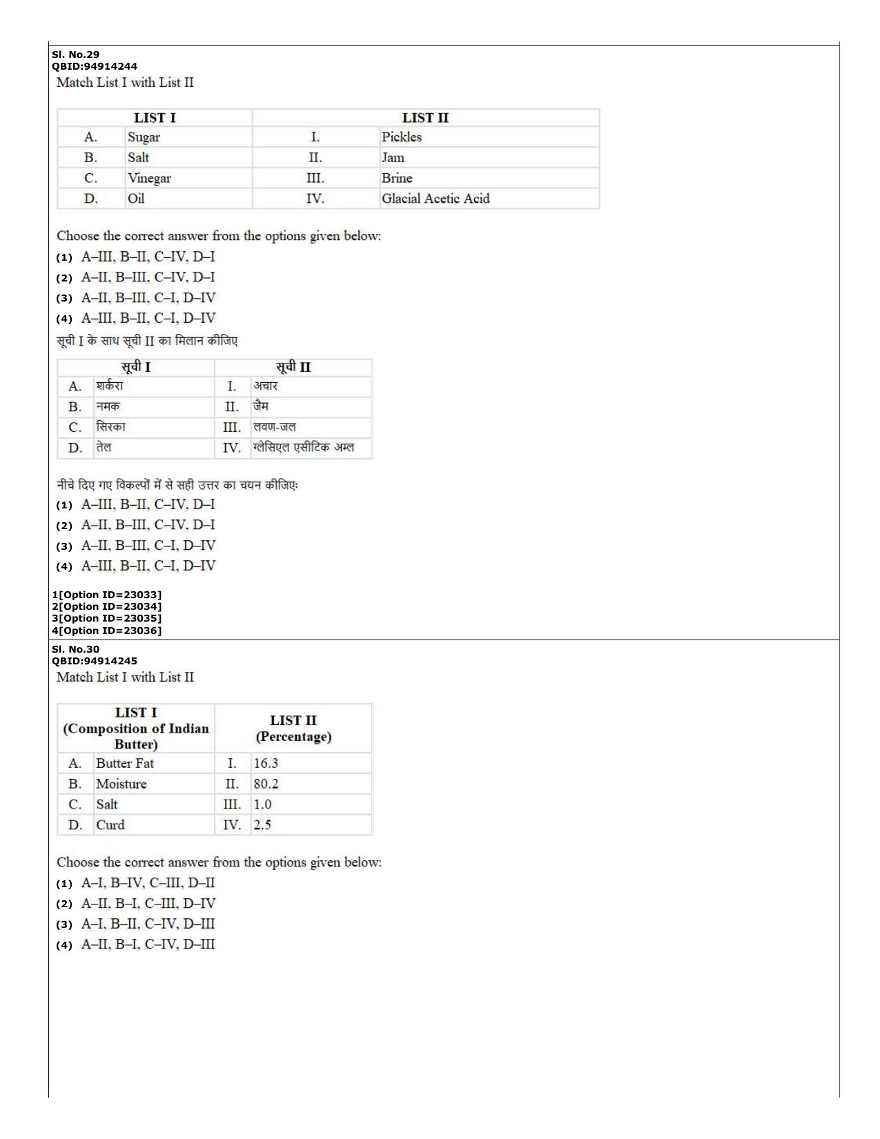 CUET (PG) 2022: PGQP-08 Food Technology (07-09-2022) Question Paper - Page 14