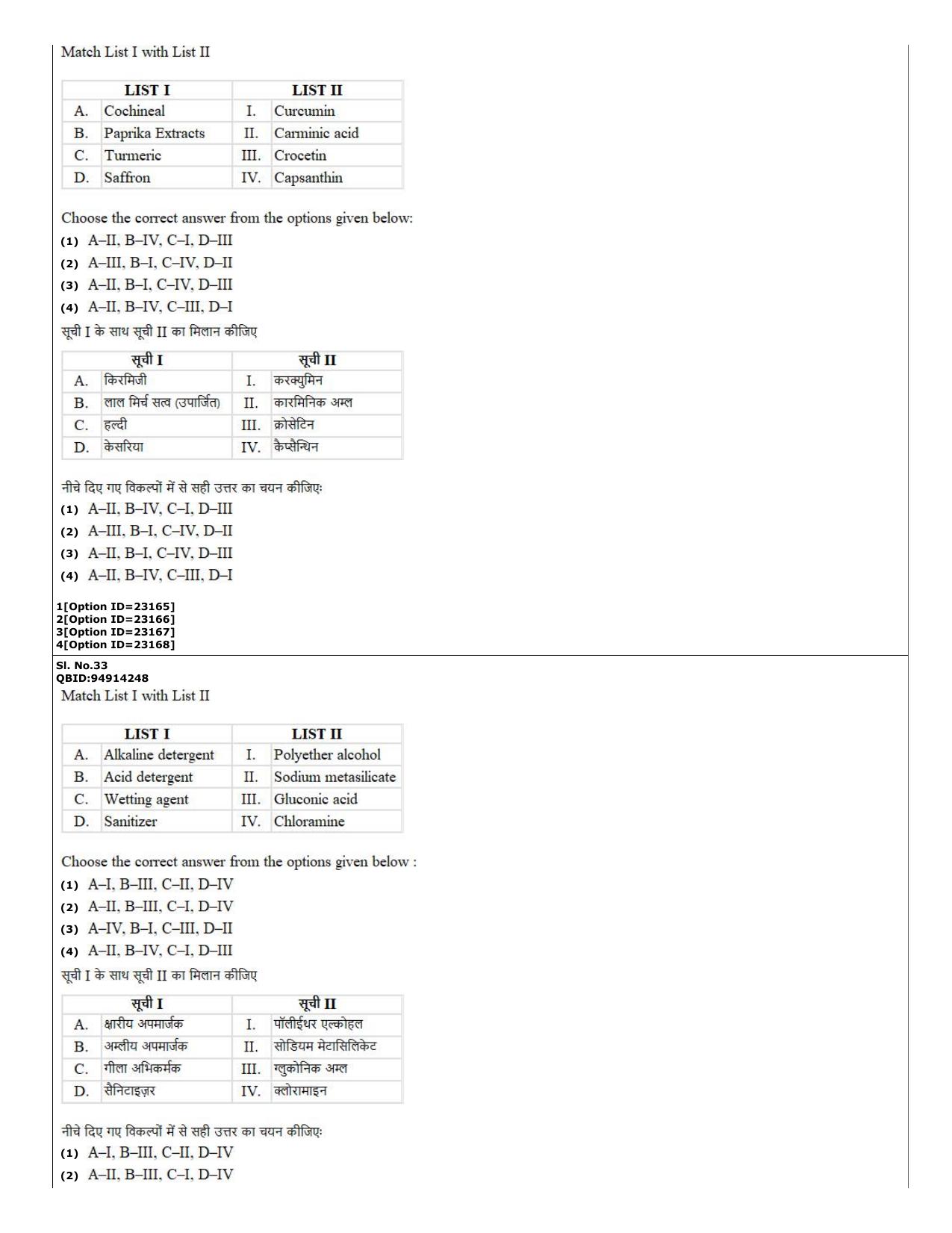CUET (PG) 2022: PGQP-08 Food Technology (07-09-2022) Question Paper - Page 16