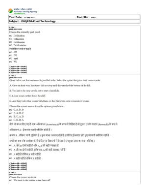 CUET (PG) 2022: PGQP-08 Food Technology (07-09-2022) Question Paper