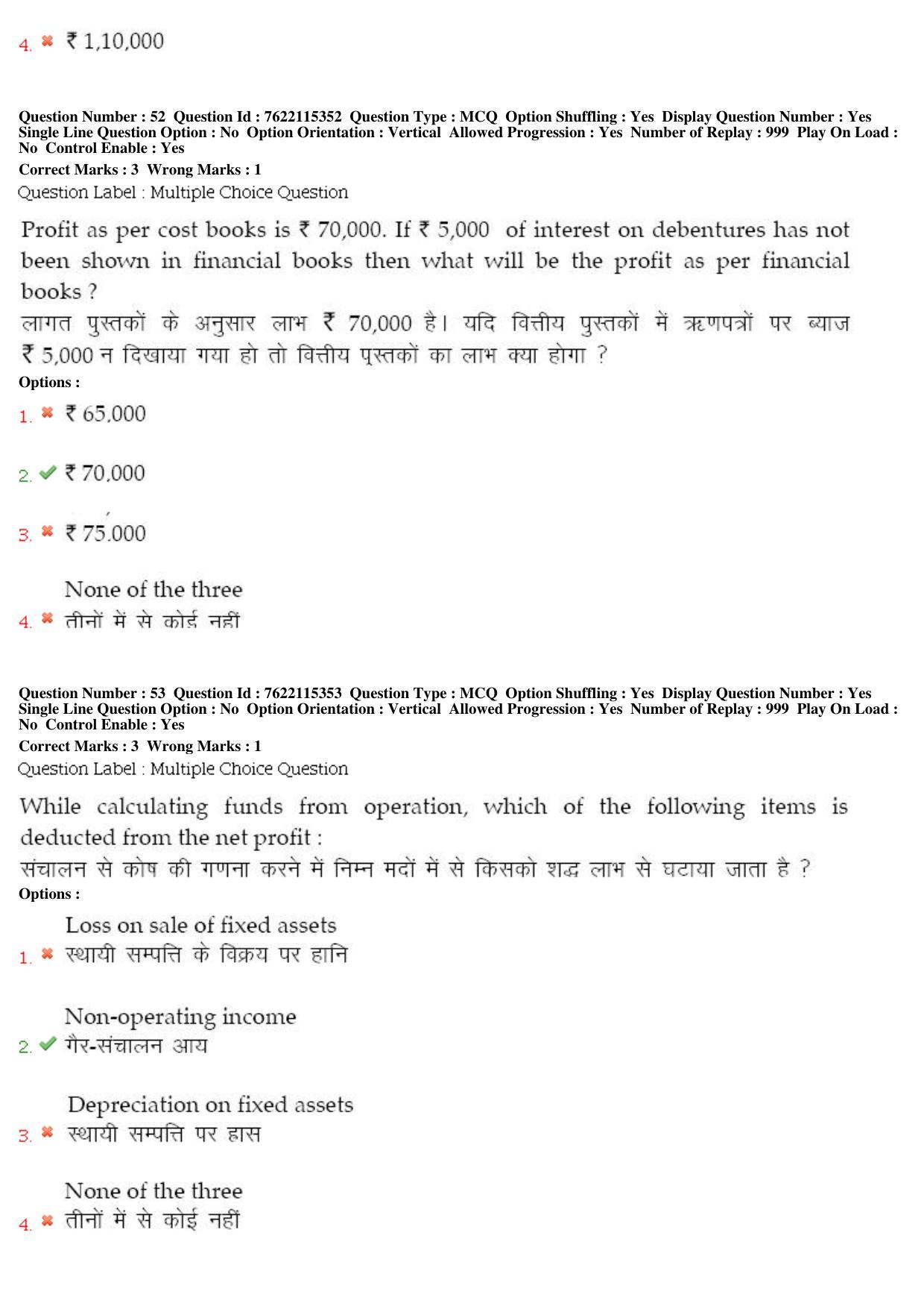 BHU RET Commrece 2019 Question Paper - Page 31
