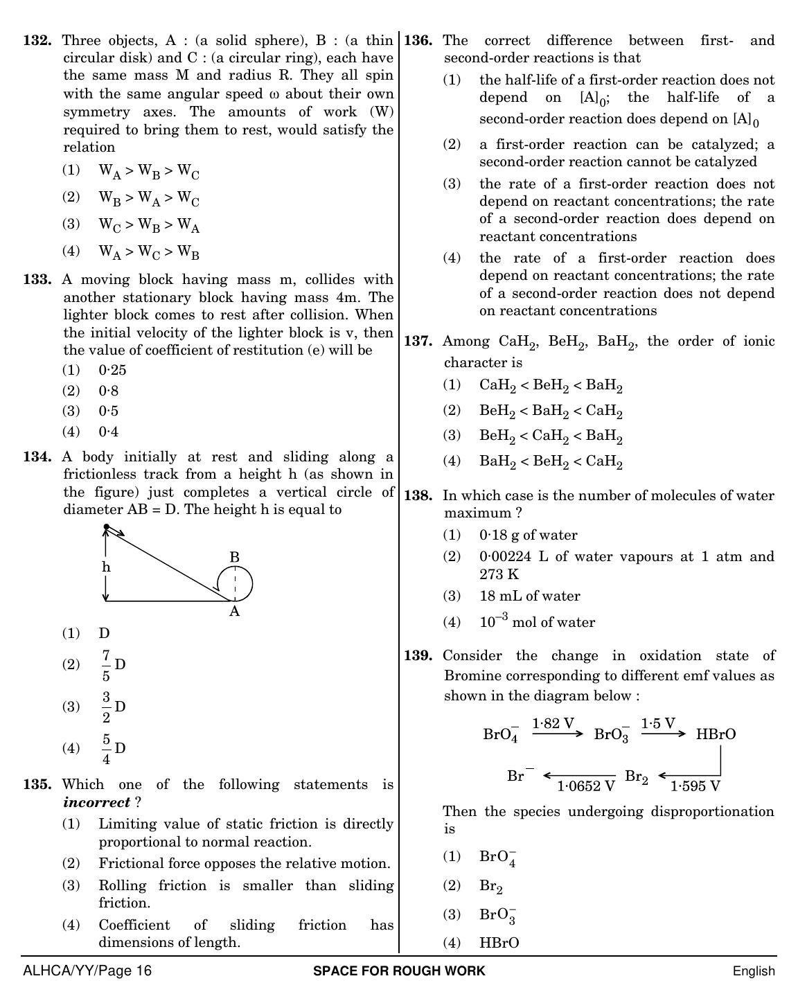 NEET English YY 2019 Question Paper - Page 16