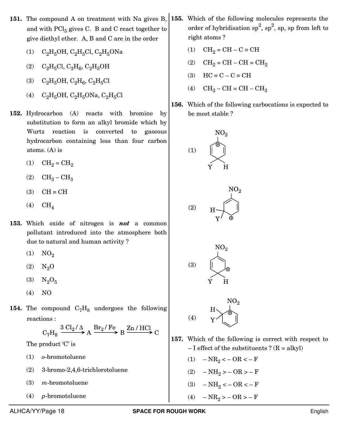 NEET English YY 2019 Question Paper - Page 18