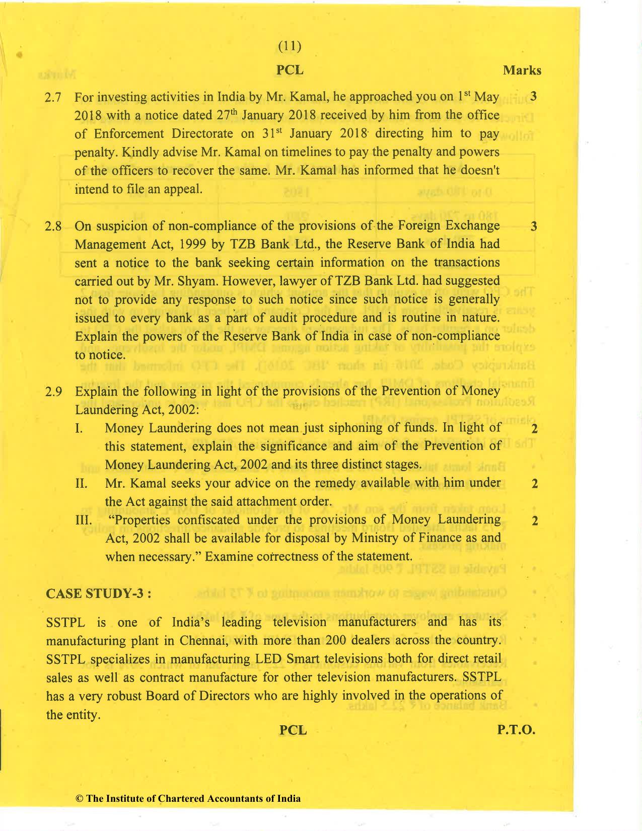 CA Final Nov 2020 Question Paper - Paper 6D – Economic Laws - Page 12