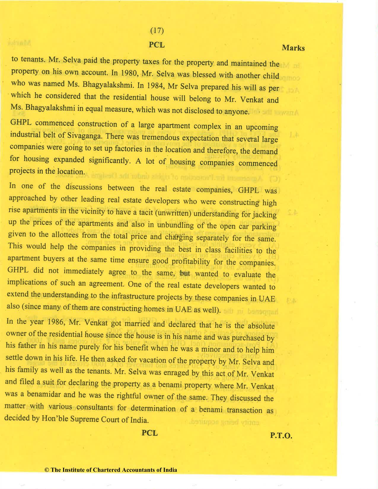 CA Final Nov 2020 Question Paper - Paper 6D – Economic Laws - Page 17
