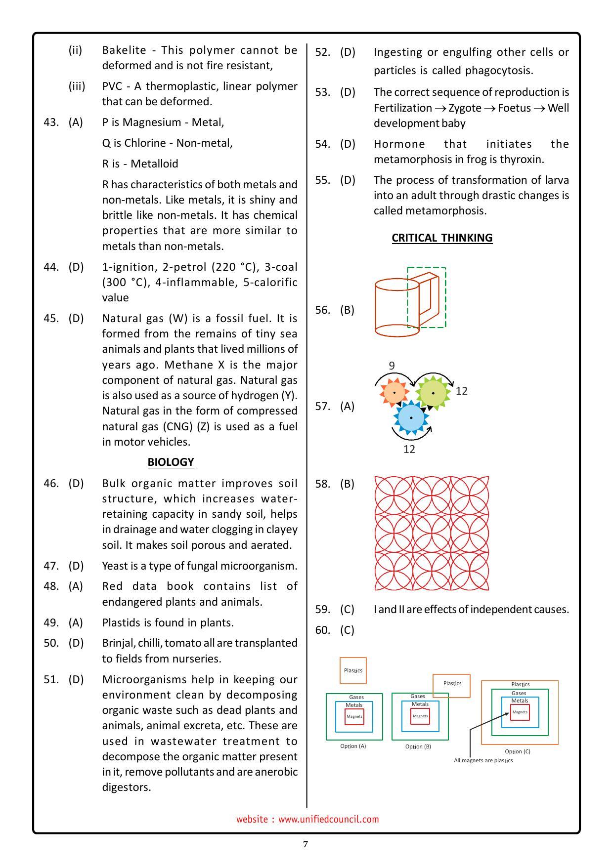 NSTSE 2023 Class 8 Answer Key (Paper Code 489) - Page 7