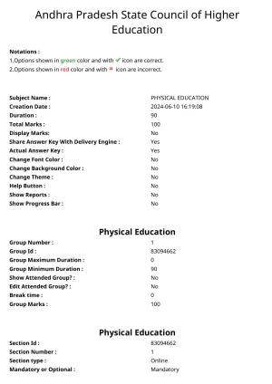 APPGCET 2024 Physical Education Paper with Answer Key