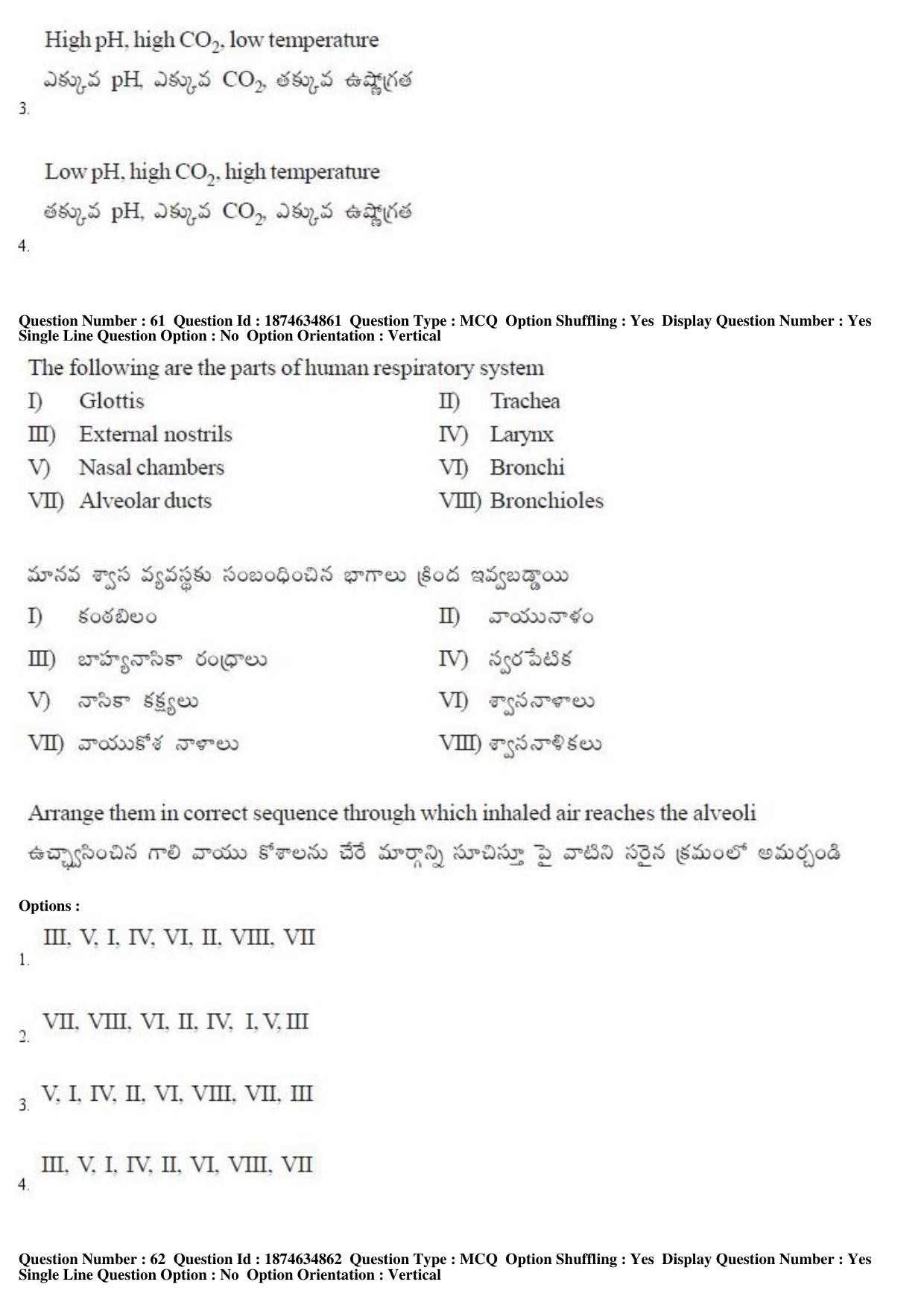 TS EAMCET 2019 Agriculture and Medical Question Paper with Key (23 April 2019 Afternoon) - Page 58