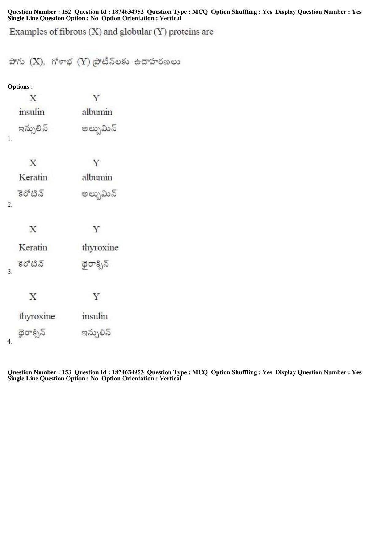 TS EAMCET 2019 Agriculture and Medical Question Paper with Key (23 April 2019 Afternoon) - Page 119