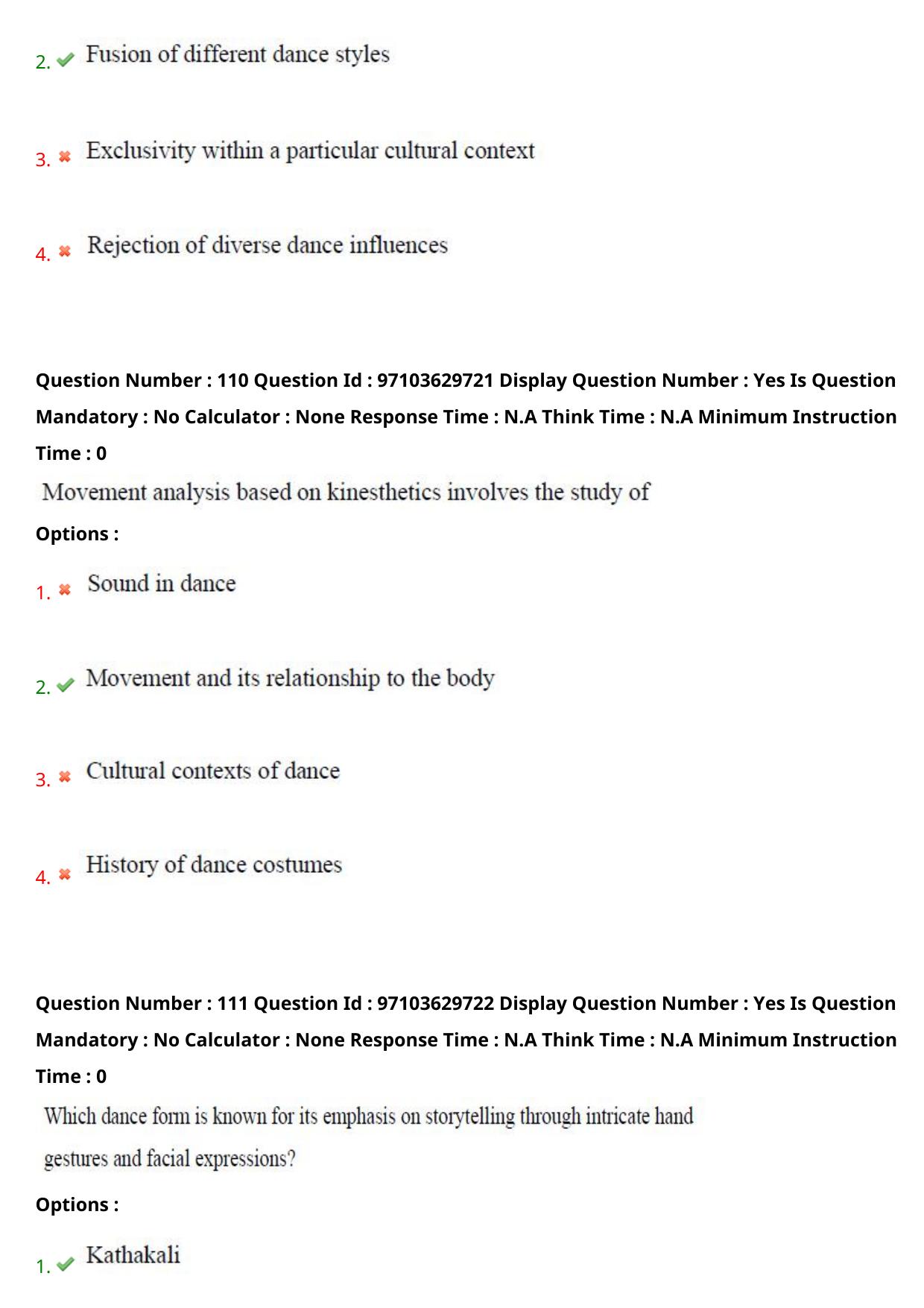 AP RCET 2024 Performing Arts Question Paper - Page 67