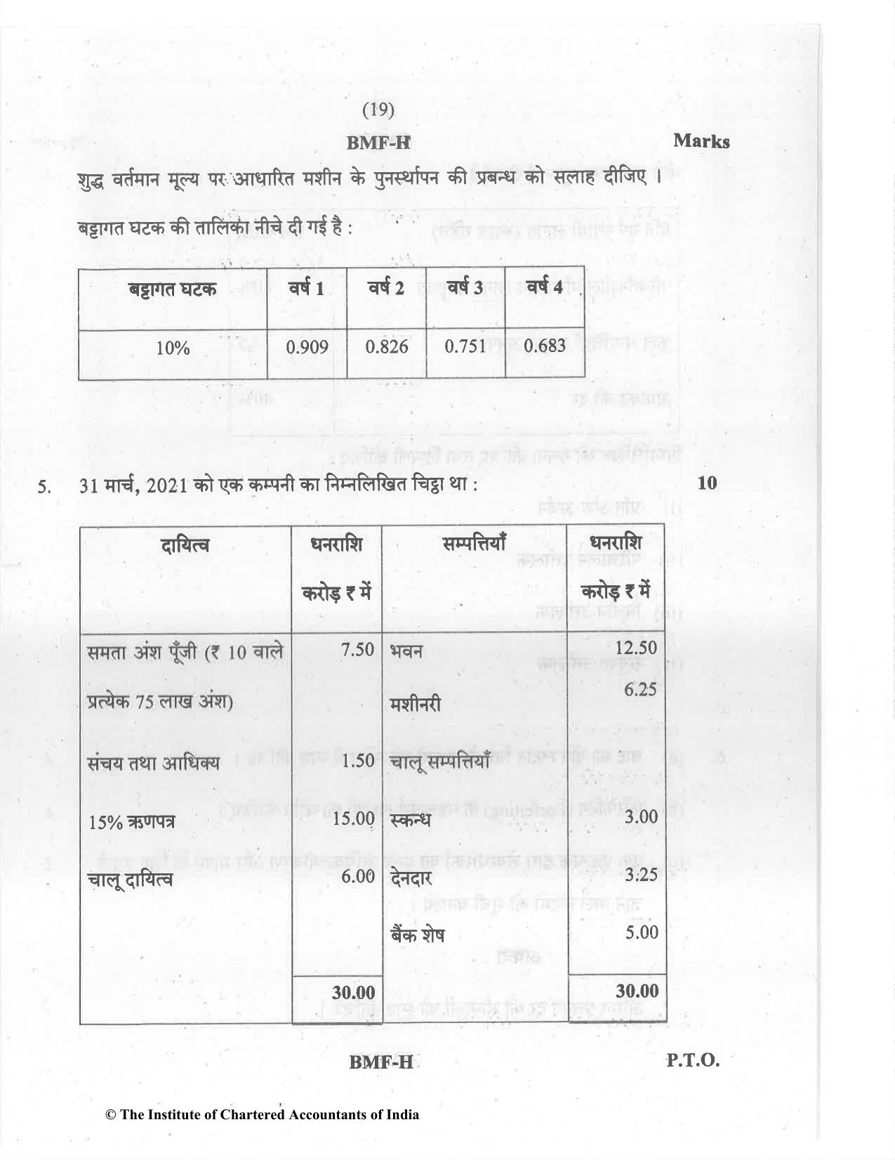CA Inter Jul 2021 Question Paper - Paper 8 – Financial Management & Economics for Finance - Page 19