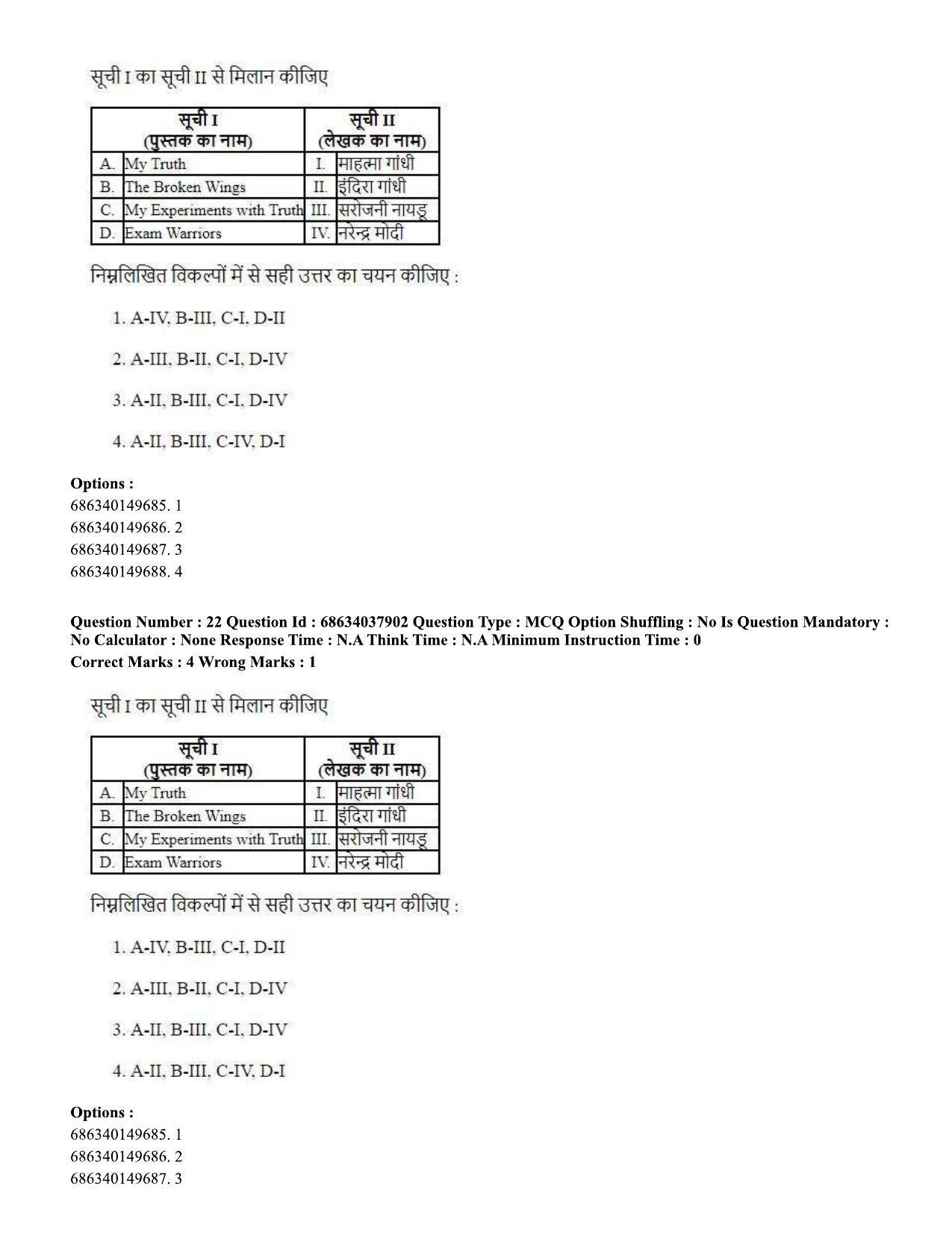 CUET PG 2023: SCQP30 – Animal Science(Poultry) (Hin) - Shift 2 (25-06-2023) Question Paper - Page 24