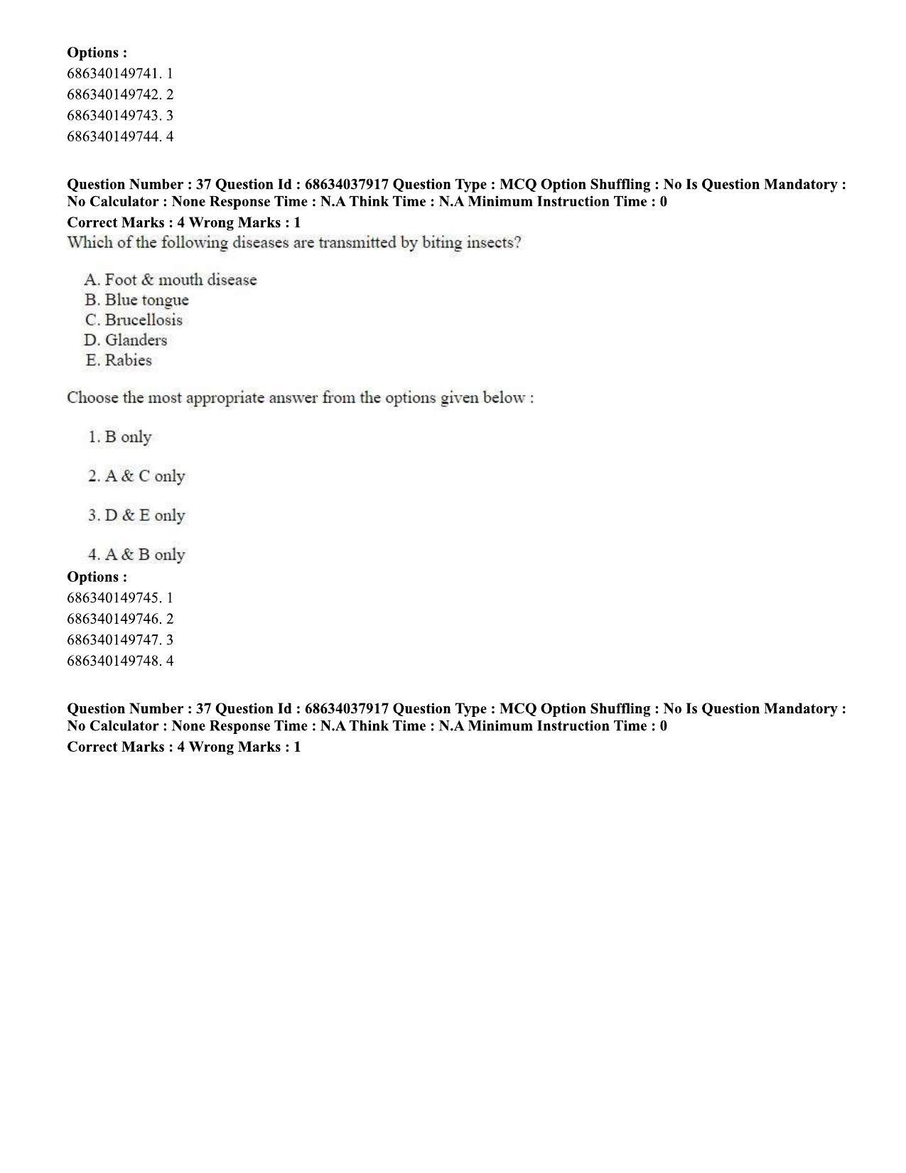 CUET PG 2023: SCQP30 – Animal Science(Poultry) (Hin) - Shift 2 (25-06-2023) Question Paper - Page 37