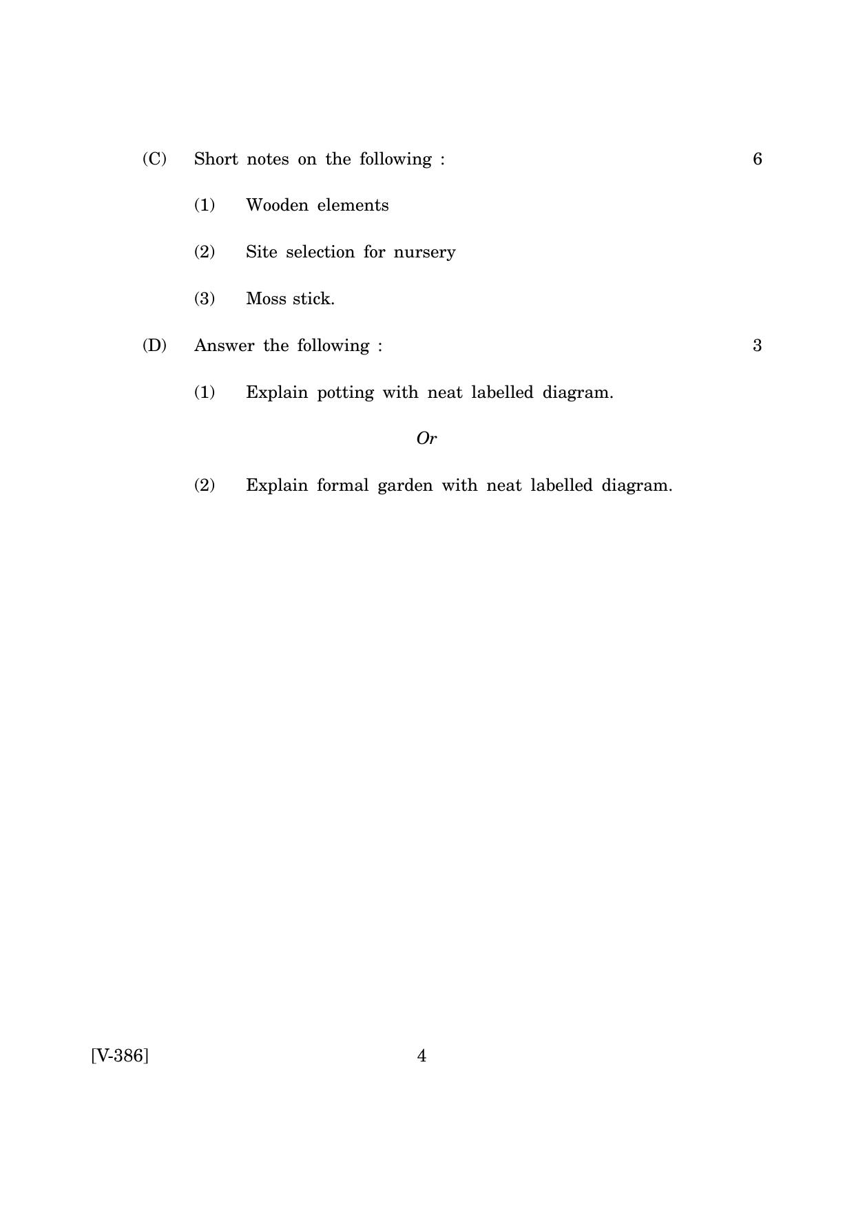 Goa Board Class 12 Gardening & Landscaping (March 2019) Question Paper - Page 4