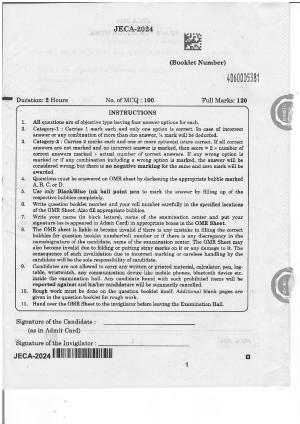 WB JECA 2024 Question Paper