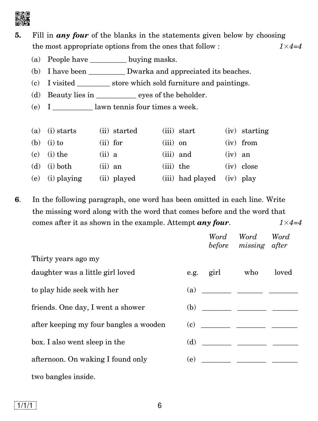 CBSE Class 10 1-1-1 ENGLISH COMM. 2019 Compartment Question Paper - Page 6