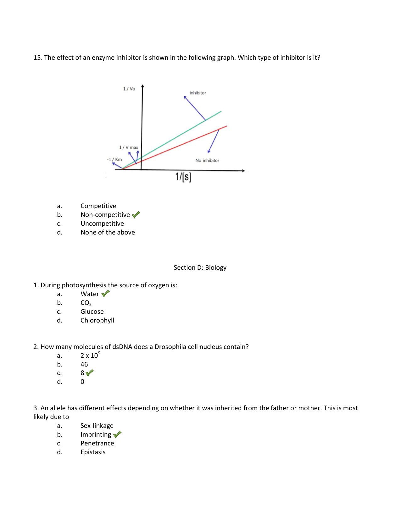 TIFR GS 2014 Biology Question Paper - Page 8