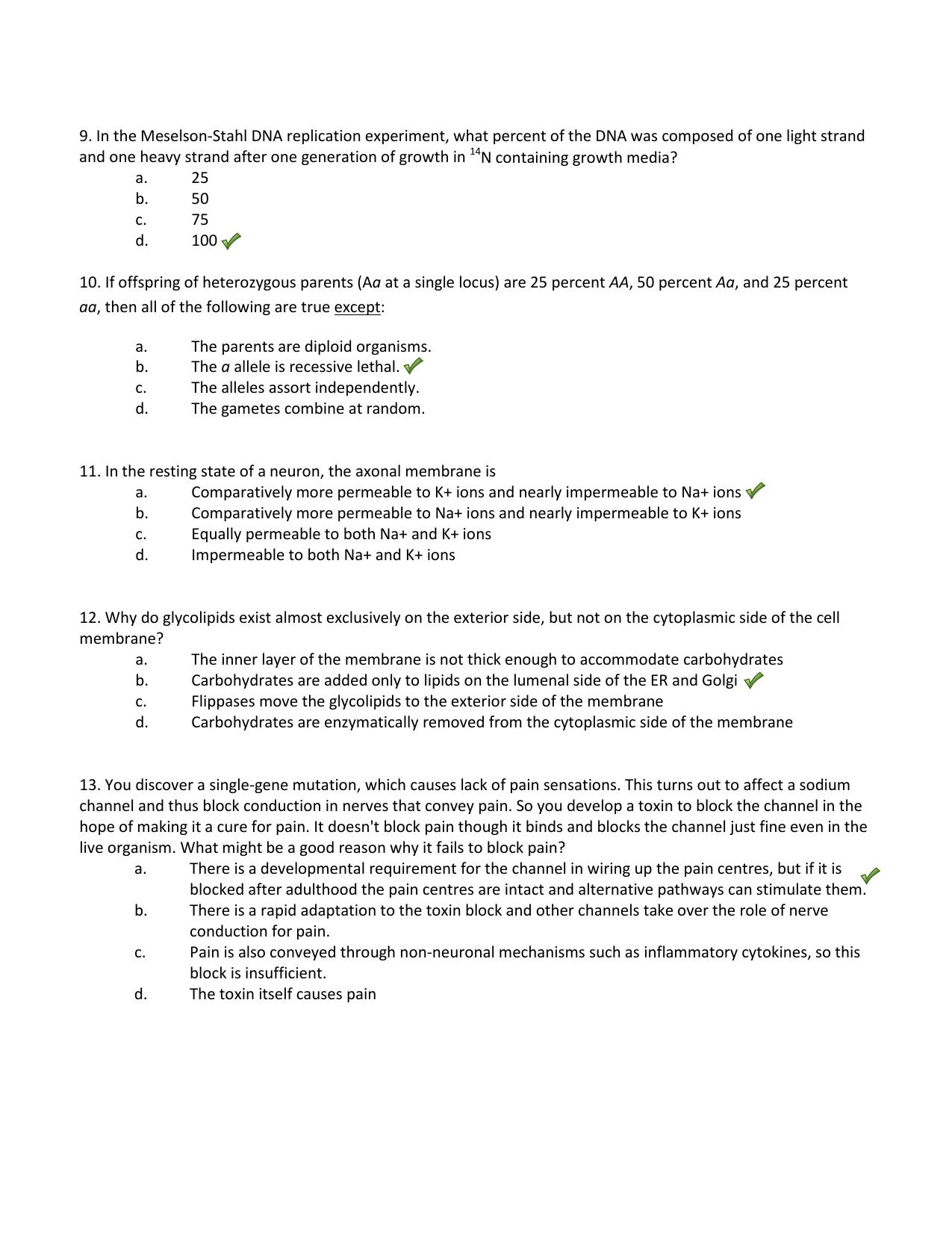 TIFR GS 2014 Biology Question Paper - Page 10