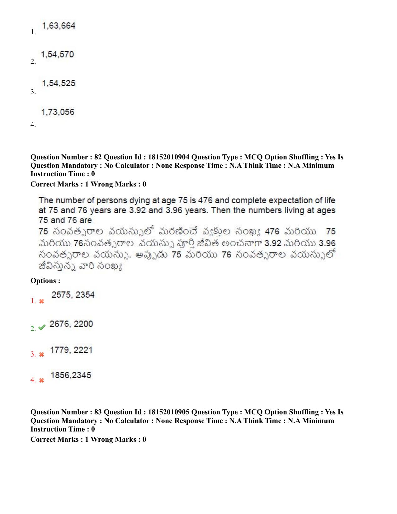 TS CPGET 2023 M Sc Statistics (Shift 2) Question Paper with Answer Key - Page 53