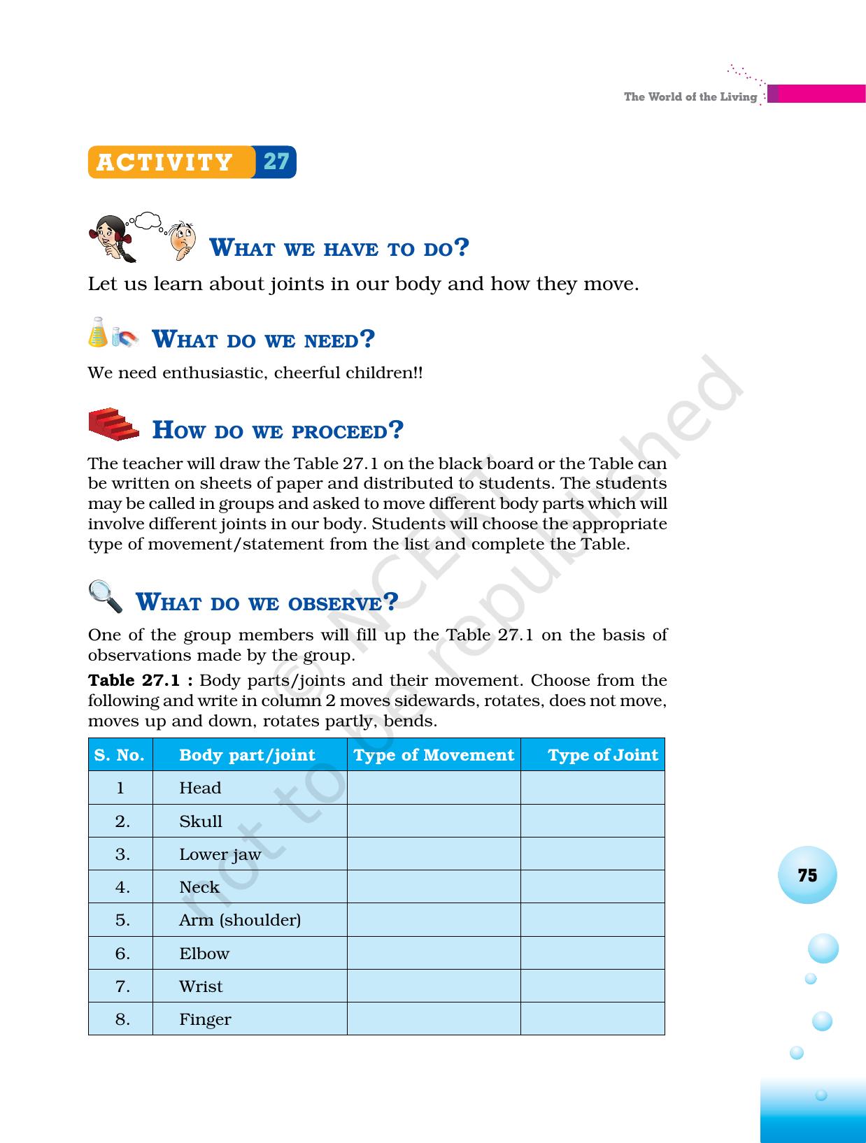NCERT Laboratory Manuals for Class VI to VIII Science - Theme 3 The world of the living - Page 7