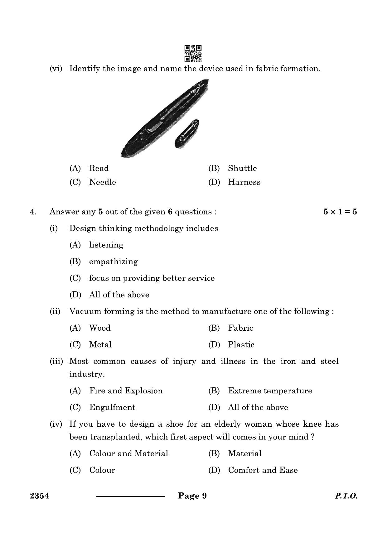 CBSE Class 12 Design 2024 Question Paper - Page 9