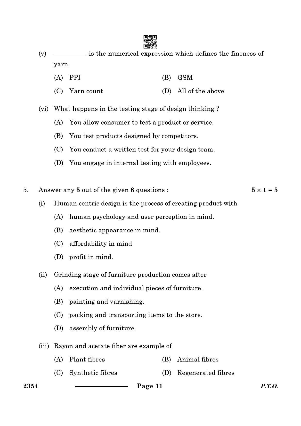CBSE Class 12 Design 2024 Question Paper - Page 11