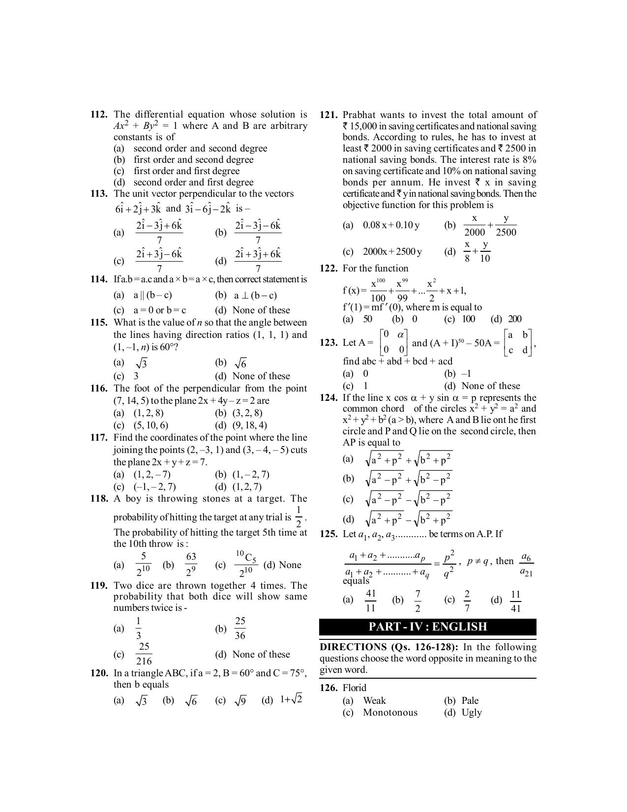 BITSAT 2012 Question Paper - Page 9