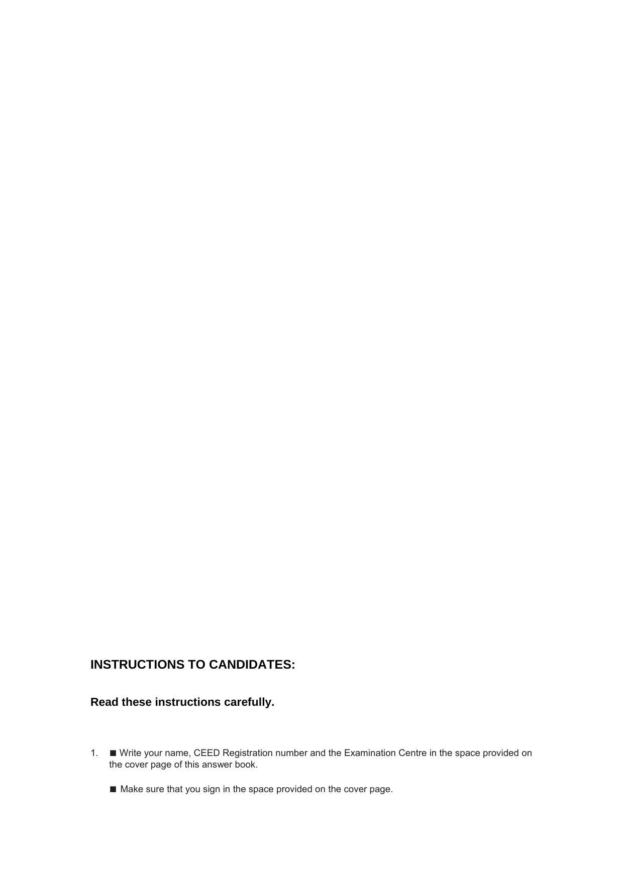 CEED 2010 Question Paper - Page 40