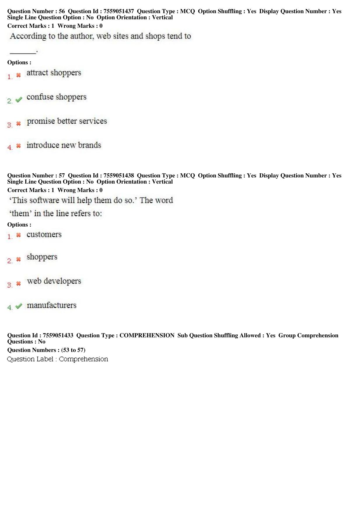 MP CPCT 16th June 2019 CPCT Question Paper Shift 2 - Page 38