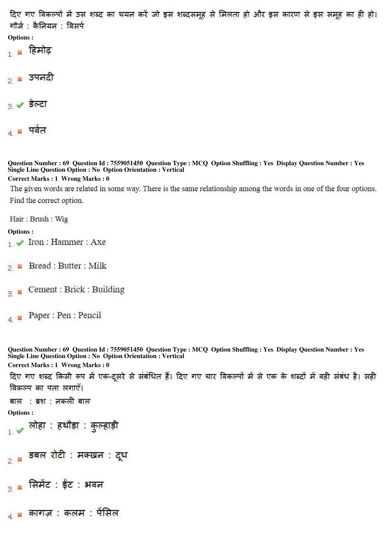 MP CPCT 16th June 2019 CPCT Question Paper Shift 2 - Page 50