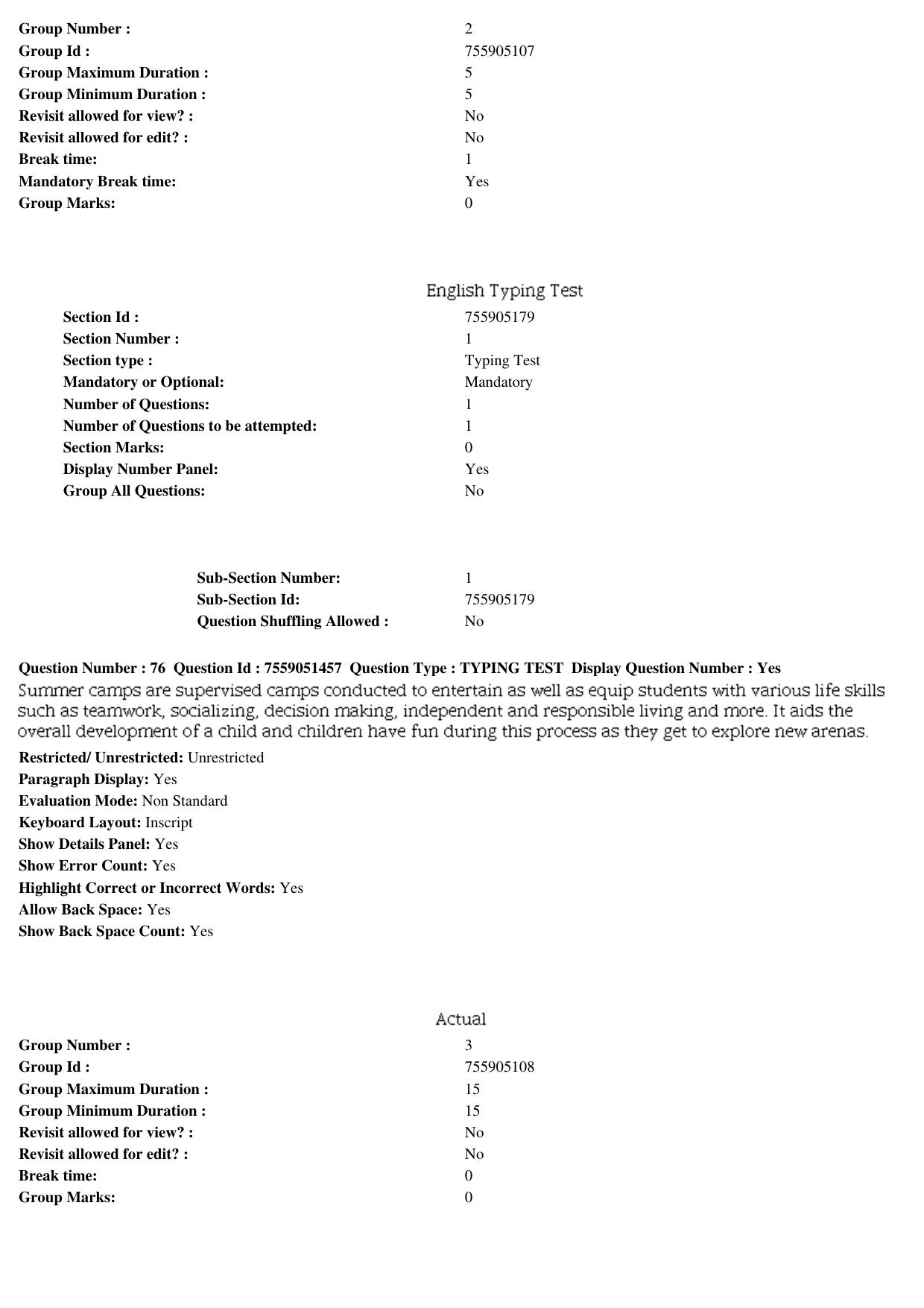 MP CPCT 16th June 2019 CPCT Question Paper Shift 2 - Page 56