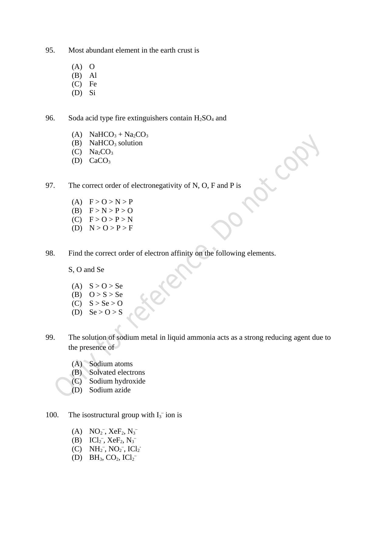 CUSAT CAT 2021 MSC Integrated Biology Shift I Question Paper - Page 18
