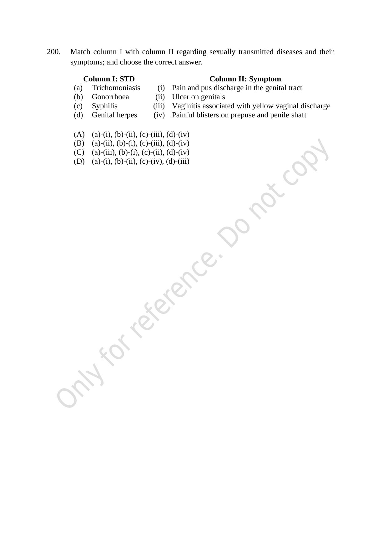 CUSAT CAT 2021 MSC Integrated Biology Shift I Question Paper - Page 38