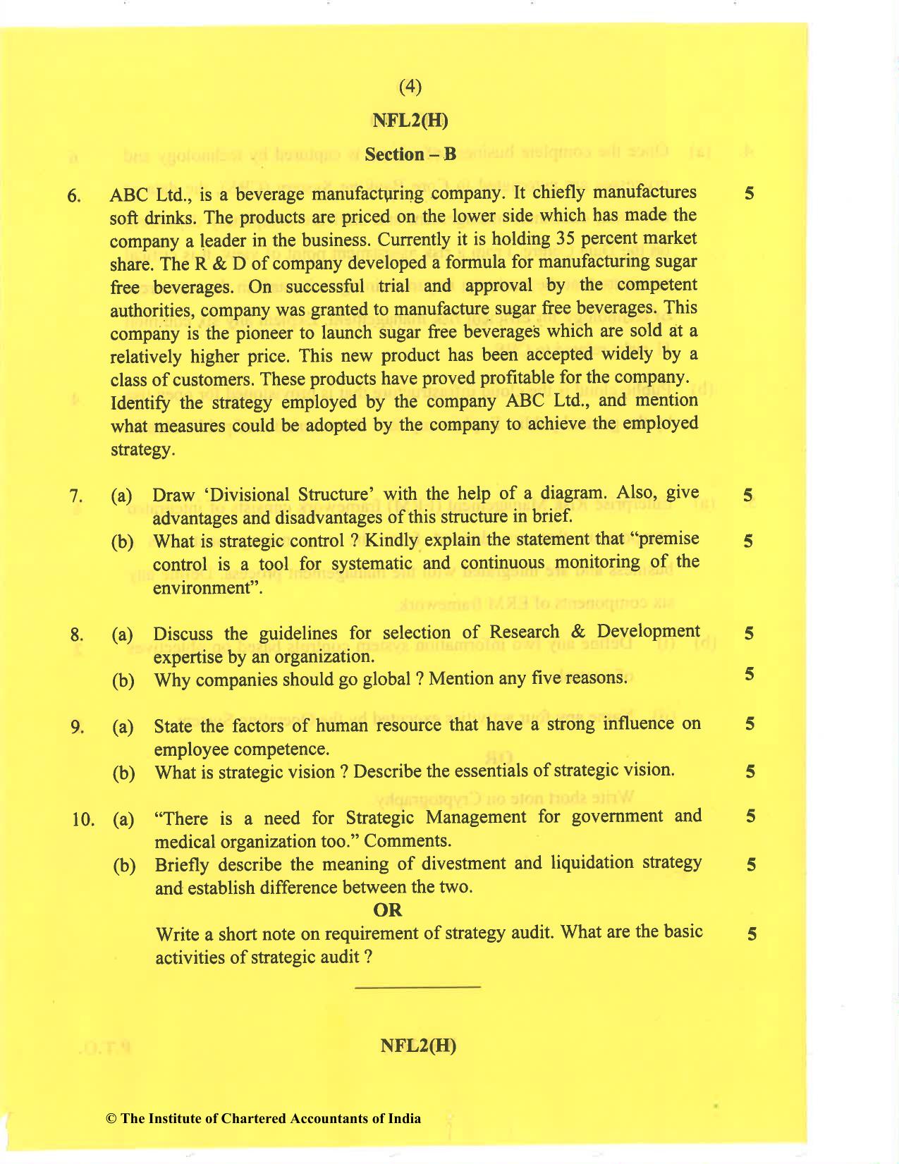 CA Inter Nov 2020 Question Paper - Paper 7 – Enterprise Information Systems & Strategic Management - Page 4
